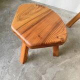Flower coffee table set with elm tripod stools