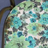 1980s Set of Four Rattan Armchairs with Fabric Pillows
