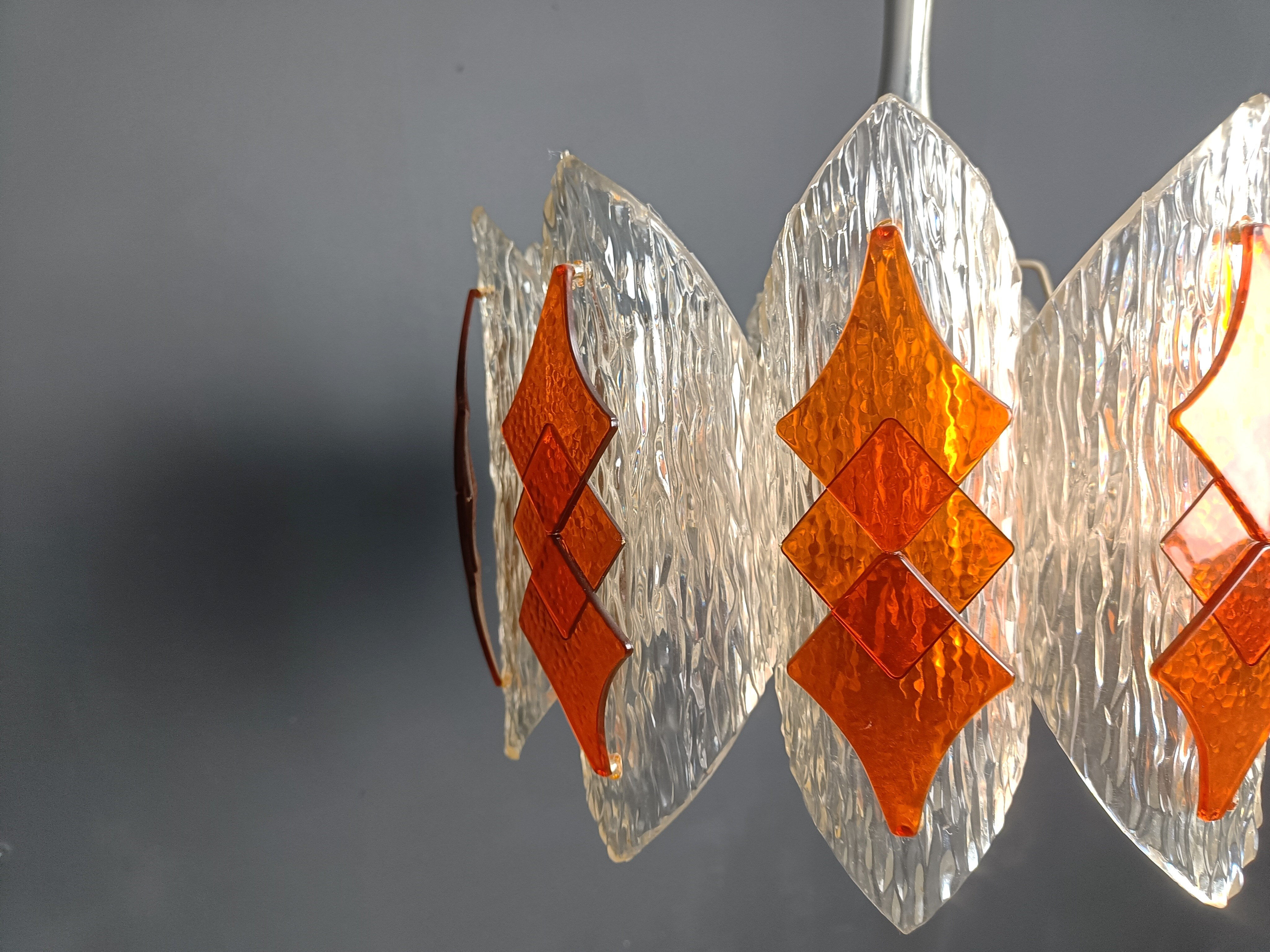 Acrylic space age chandelier by Marbach Leuchten, Germany, 1960s