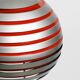 1960s spherical Space Age ceiling lamp with slats made of heavy metal