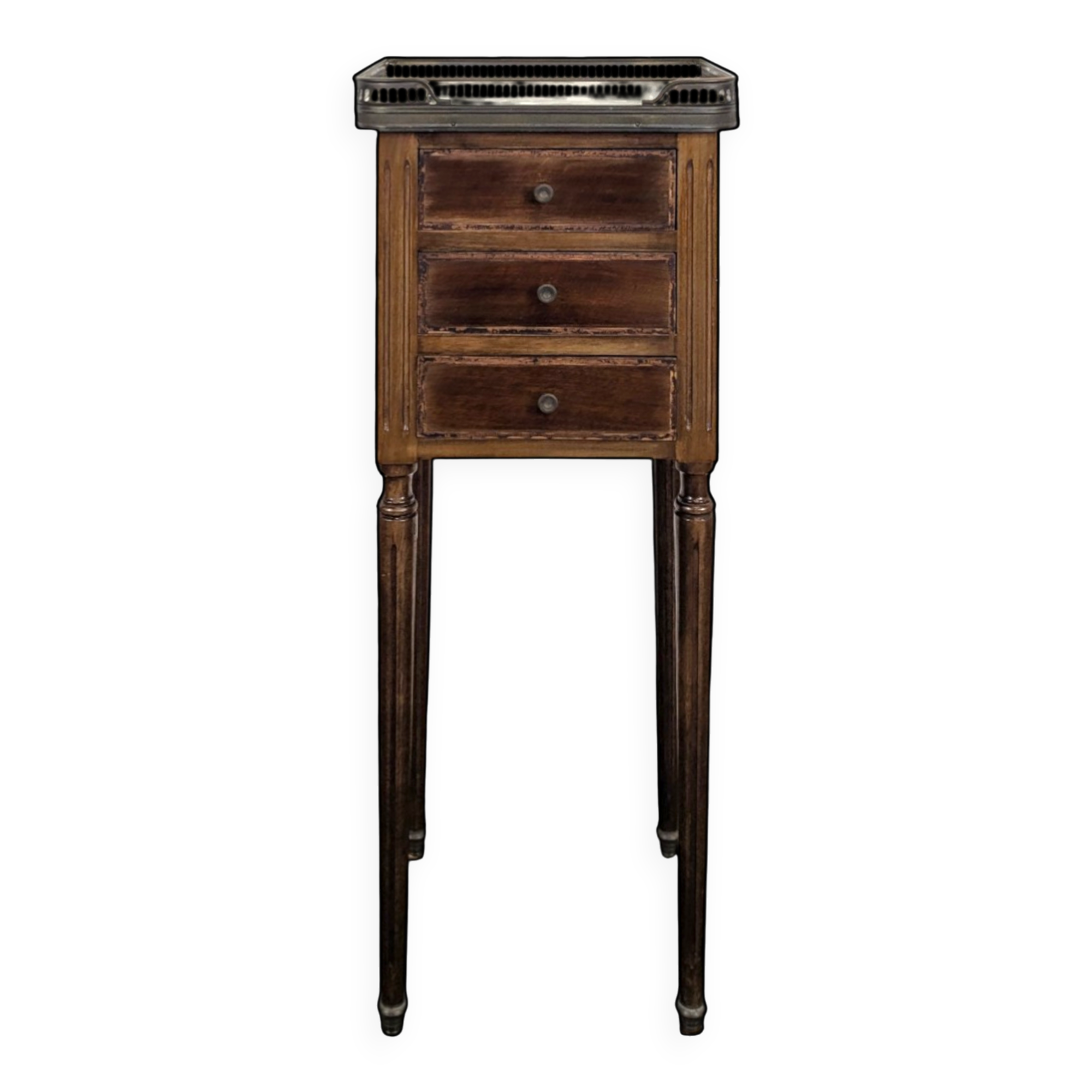 Louis XVI style mahogany bedside table