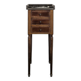 Louis XVI style mahogany bedside table