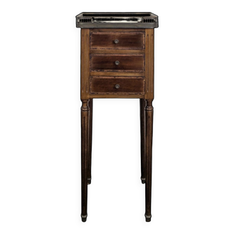 Louis XVI style mahogany bedside table