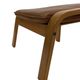 Vintage IKEA Poang Tan Leather Cantilever  Footstool Ottoman Design