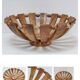 Fruit cup in olive wood vintage design