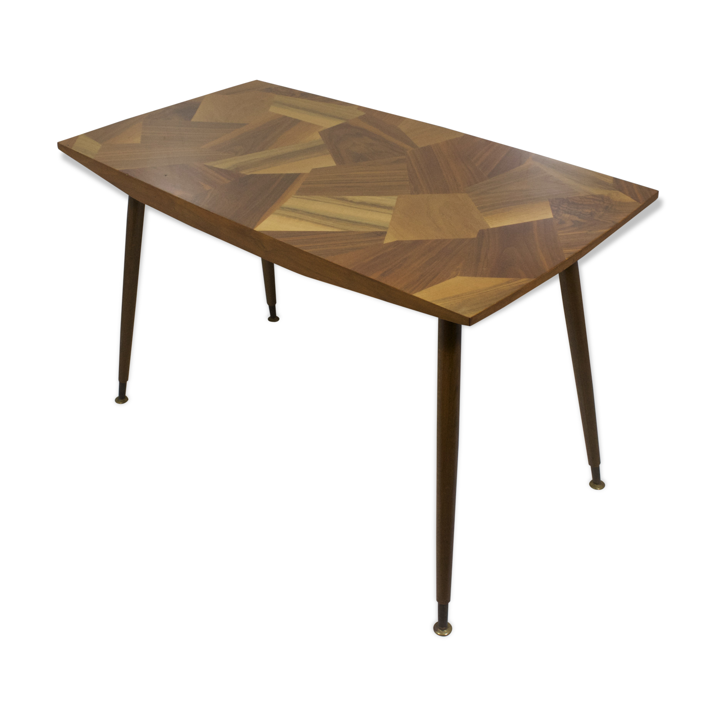 Wooden mosaic table vintage 1950-60