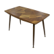 Wooden mosaic table vintage 1950-60