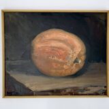 Vintage Still life with Pumkin oil Painting on Canvas signed R. Grinberg