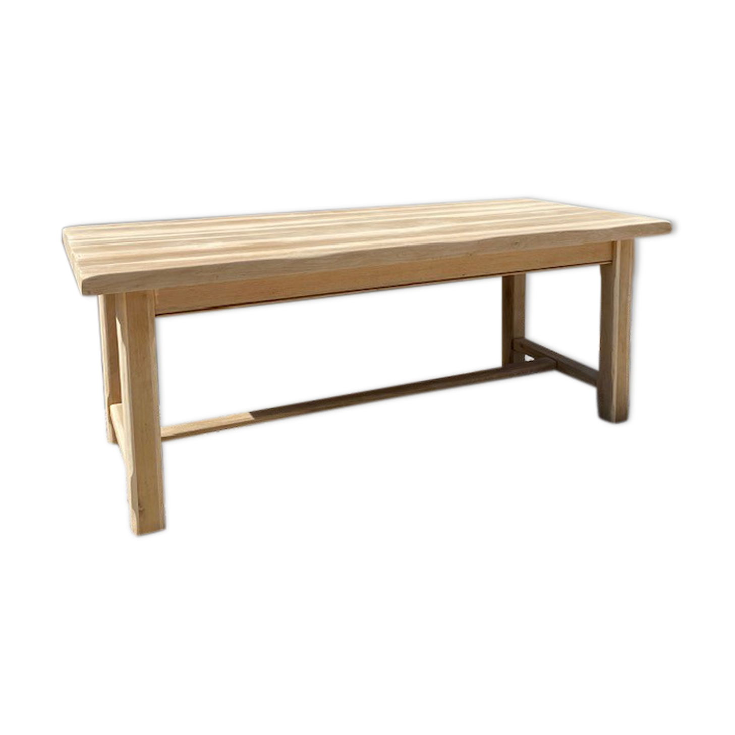 Stripped farmhouse table extensions up to 280 cm