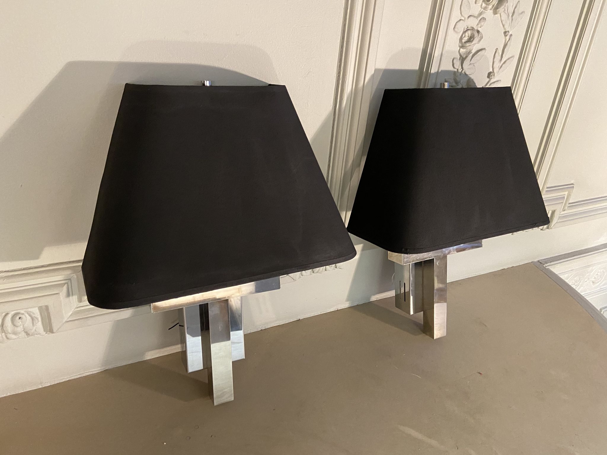 Pair of Lumica wall lamps, Italy, 1970s