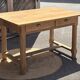 Old farmhouse table in raw solid oak with 2 drawers.