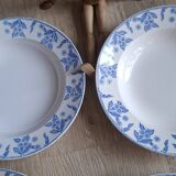 Set of 6 Dux blue soup plates Boch 1960