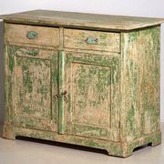 Old bedroom chest of drawers with green tones (c.1920) #8