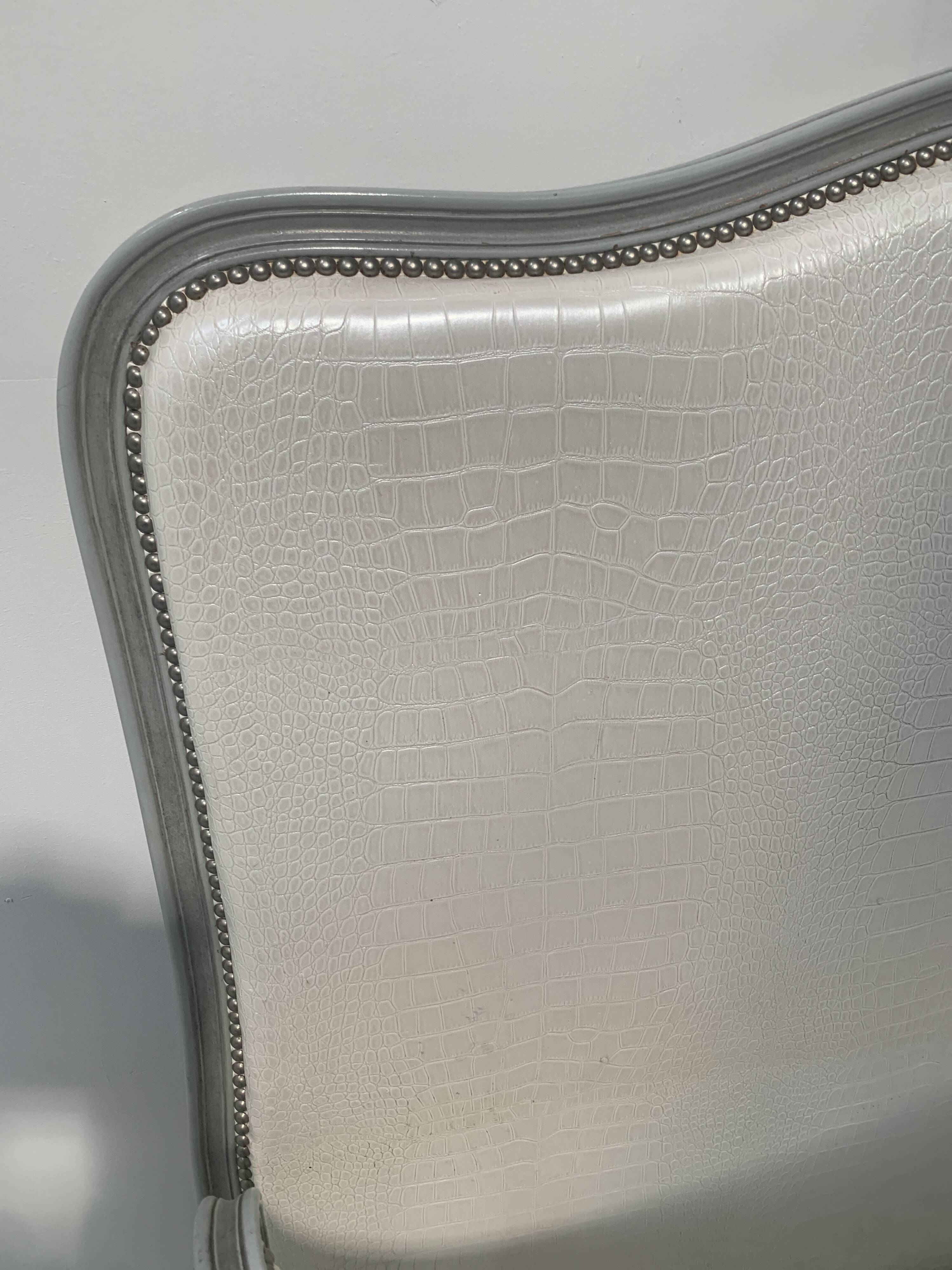 Louis XV style basket bed in patinated beech, 20th century