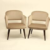 Ensemble de deux fauteuils en velours