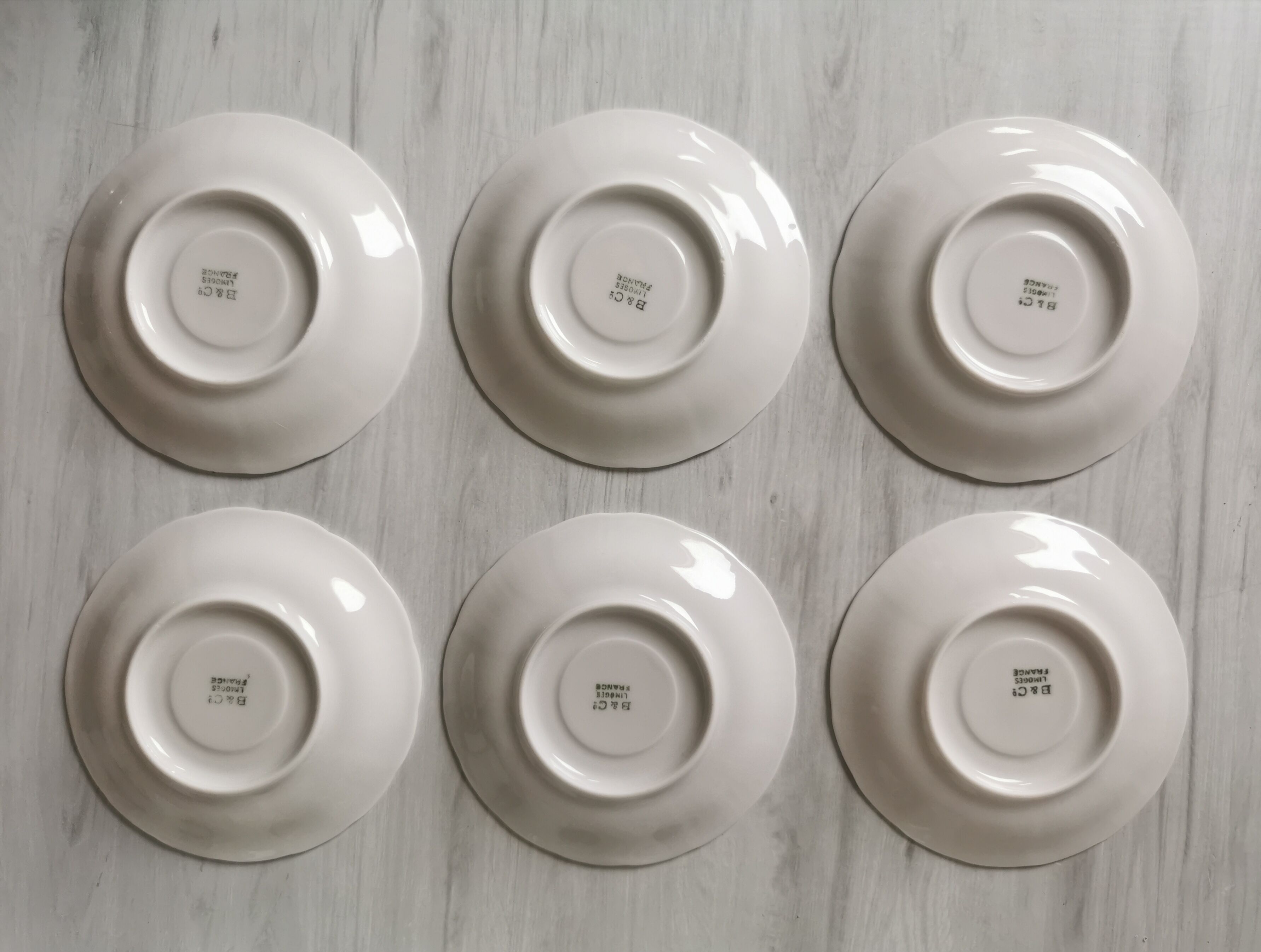 Porcelain cups and saucers Limoges Bernardaud