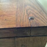 Eighteenth-century style chest of drawers in oak.