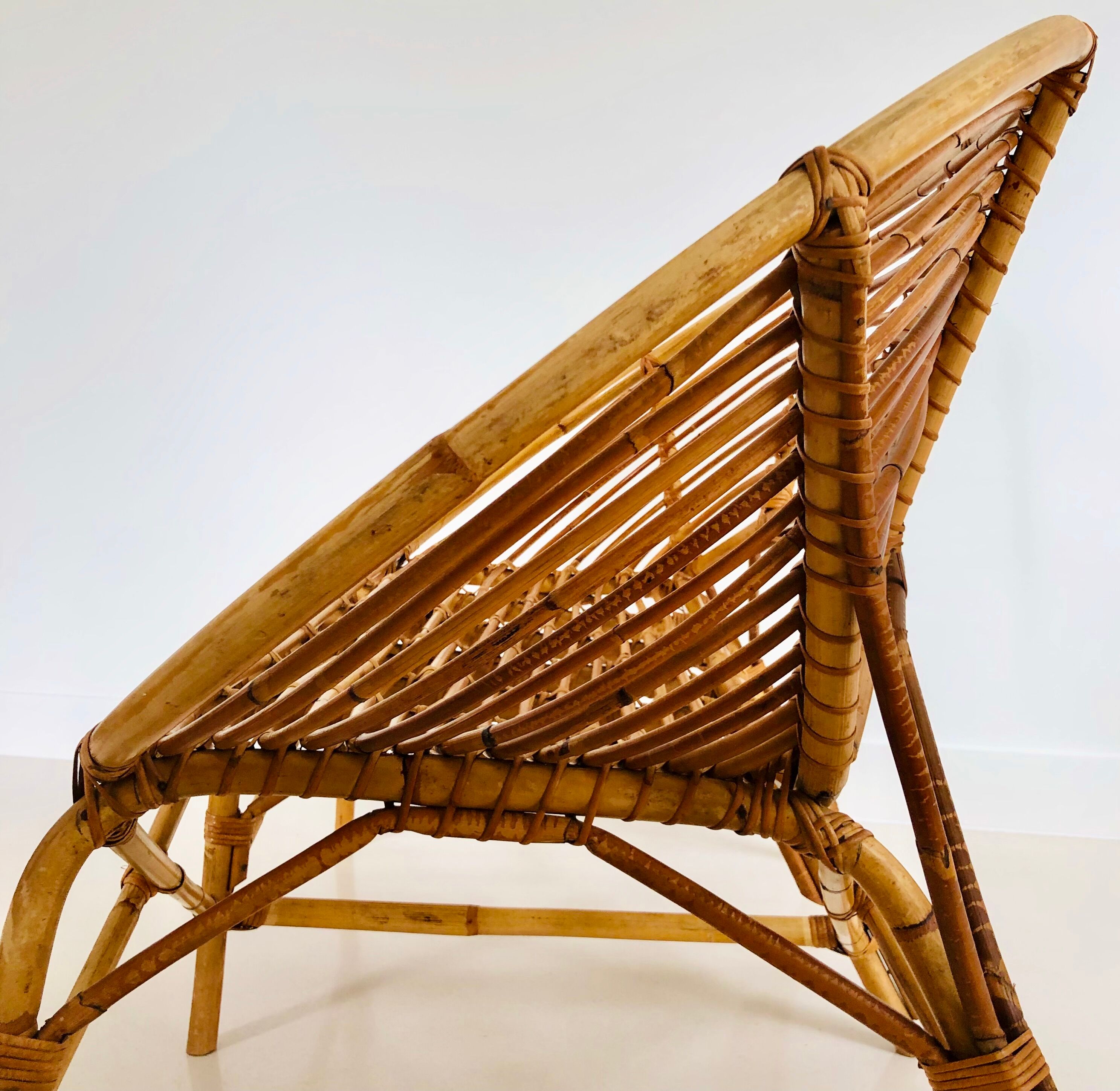 Rattan sofa, France 60s