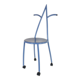 Chaise  en émail bleu