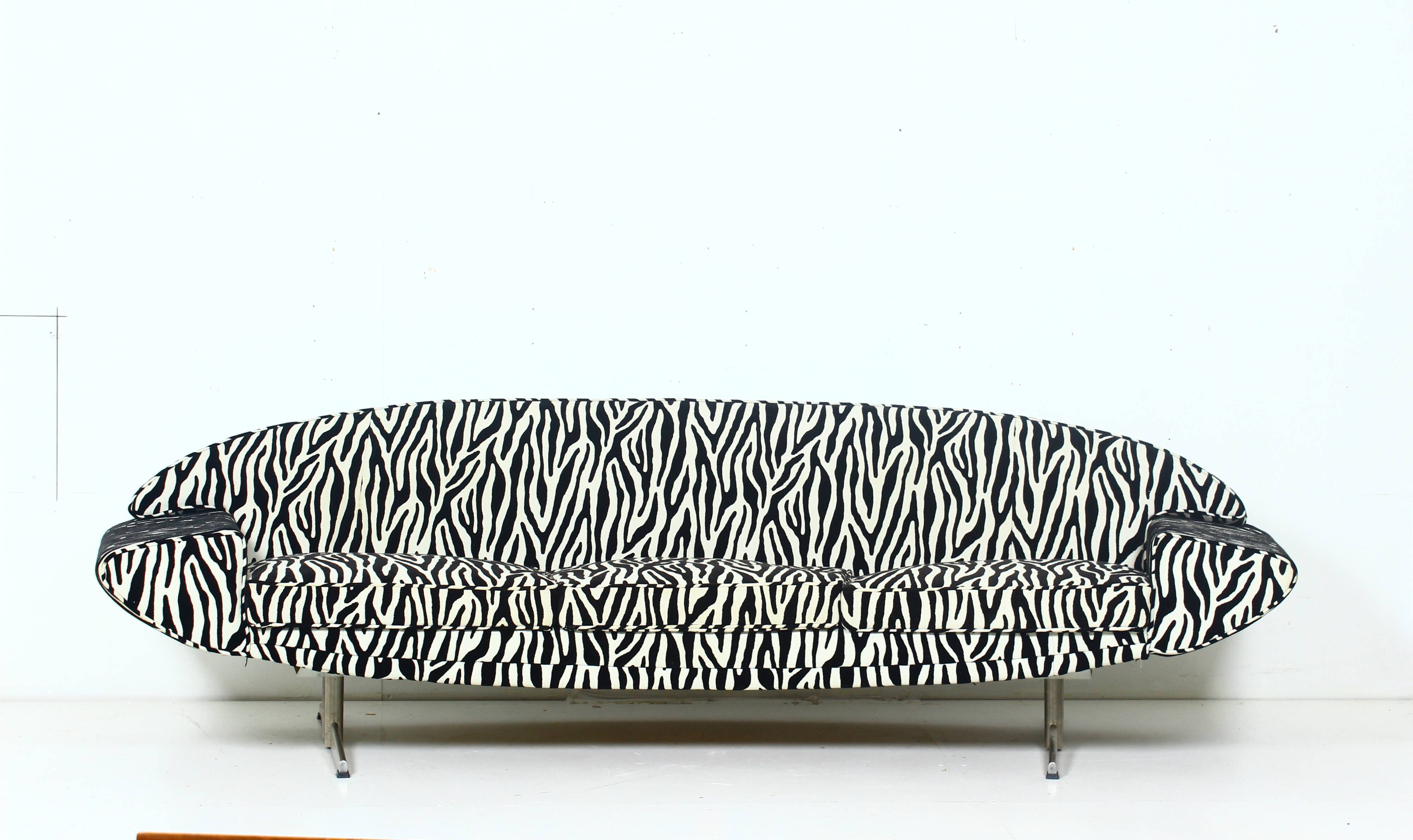 "Capri" curved three-seater sofa by Johannes Andersen, 1965
