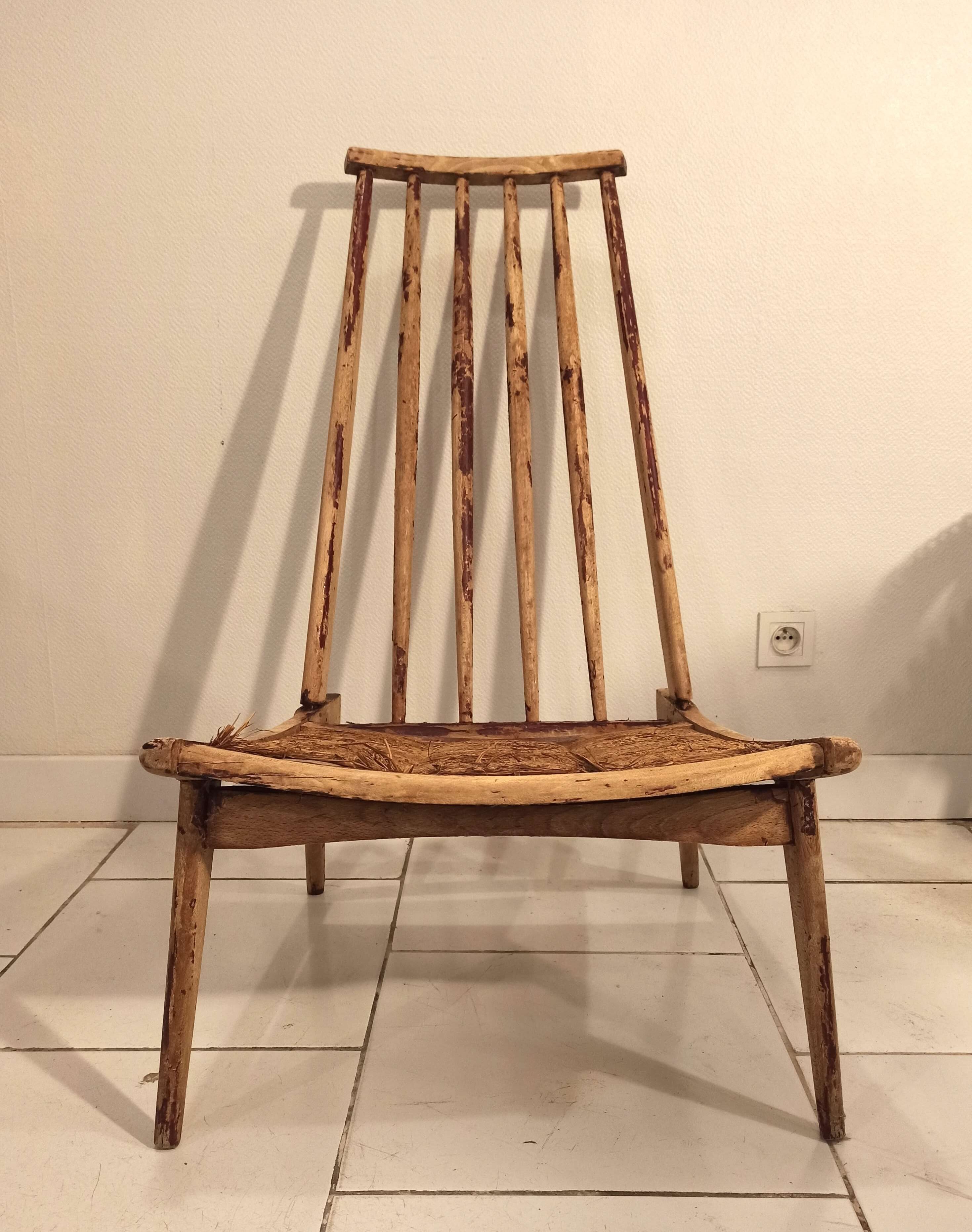 Vintage wooden chair armchair