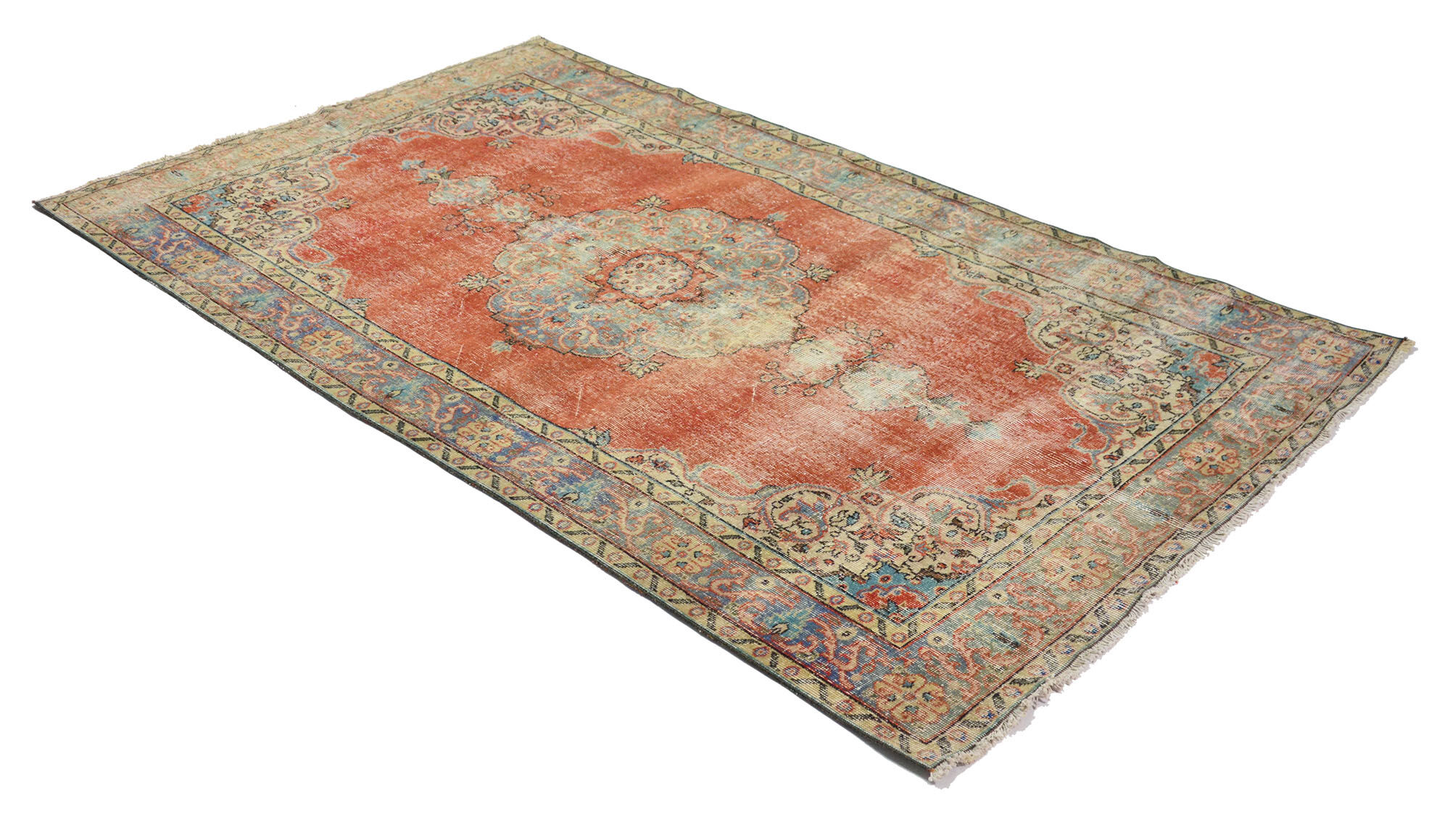 Anatolian handmade vintage rug 265 cm x 160 cm