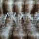 6 vintage Duralex stemmed glasses