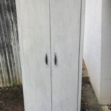 Parisian white metal kitchen cabinet