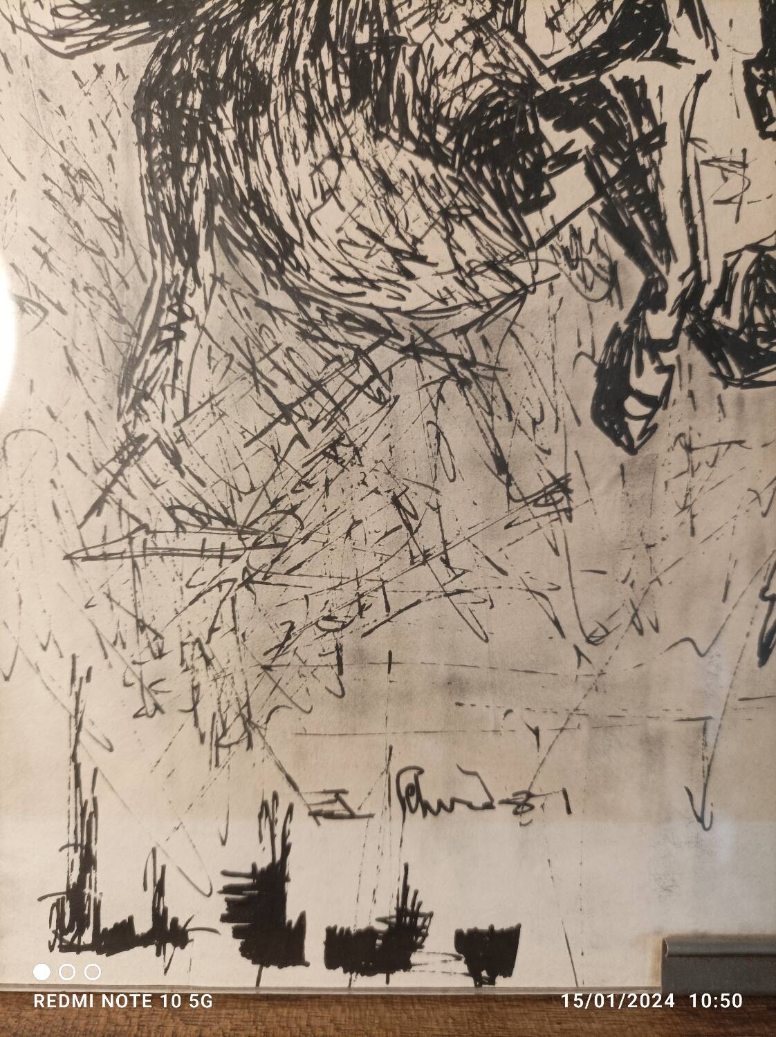 Horse drawing, signed Emile Faure 81