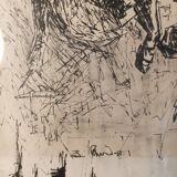 Horse drawing, signed Emile Faure 81