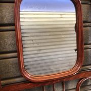 Wall coat rack in curved wood 1900 mahogany color