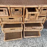 Rattan storage cabinet