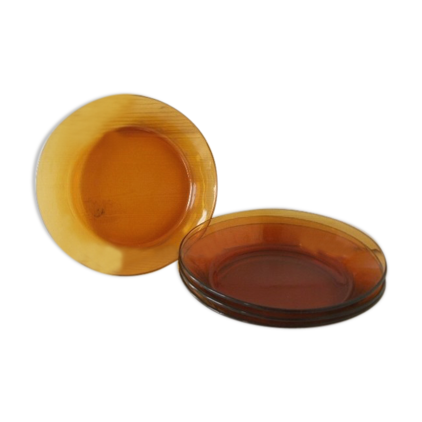 Lot of 4 vintage Duralex 70s hollow plates