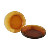 Lot of 4 vintage Duralex 70s hollow plates