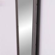 Post Modern Full-Length Wall Mirror in Gold Wood and Metal, 1980s Italy