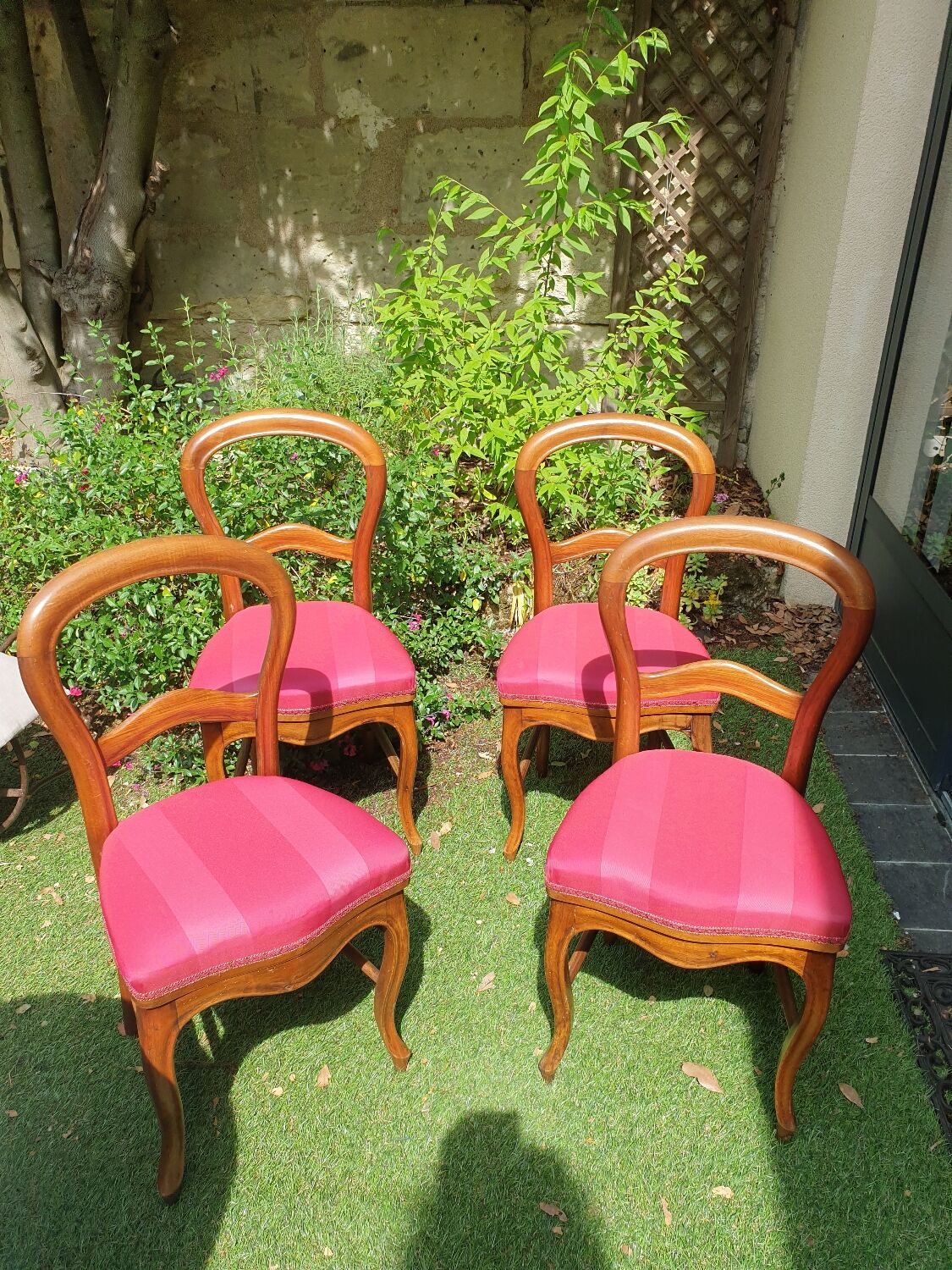 4 Louis Philippe upholstered chairs