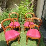 4 Louis Philippe upholstered chairs
