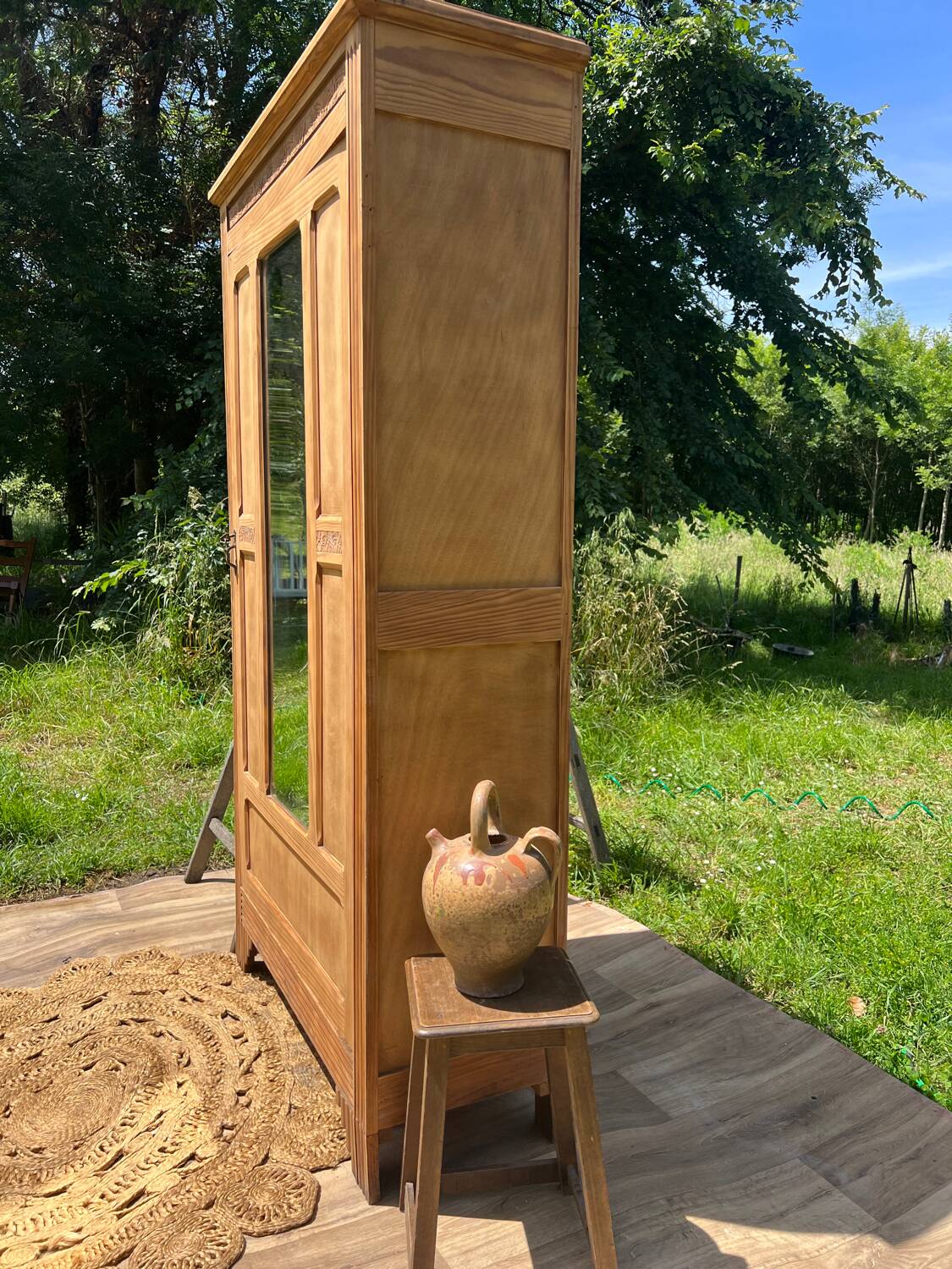 Bonnetière bois clair/ armoire une porte