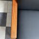 arne Wahl Iversen teak arm chair with ottoman