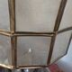 Brass and mother-of-pearl lamp. Lighthouse.