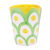 Tasse en céramique italienne vert & jaune