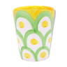 Tasse en céramique italienne vert & jaune