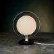 Lampe de table Space Age en opaline et chrome – Années 1970