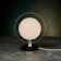 Lampe de table Space Age en opaline et chrome – Années 1970