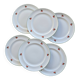 6 vintage porcelain dessert plates – Tables & Couleurs Cherry model