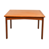 Scandinavian square coffee table in teak