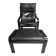 Fauteuil vintage IKEA années 1980 Cuir noir & ottoman