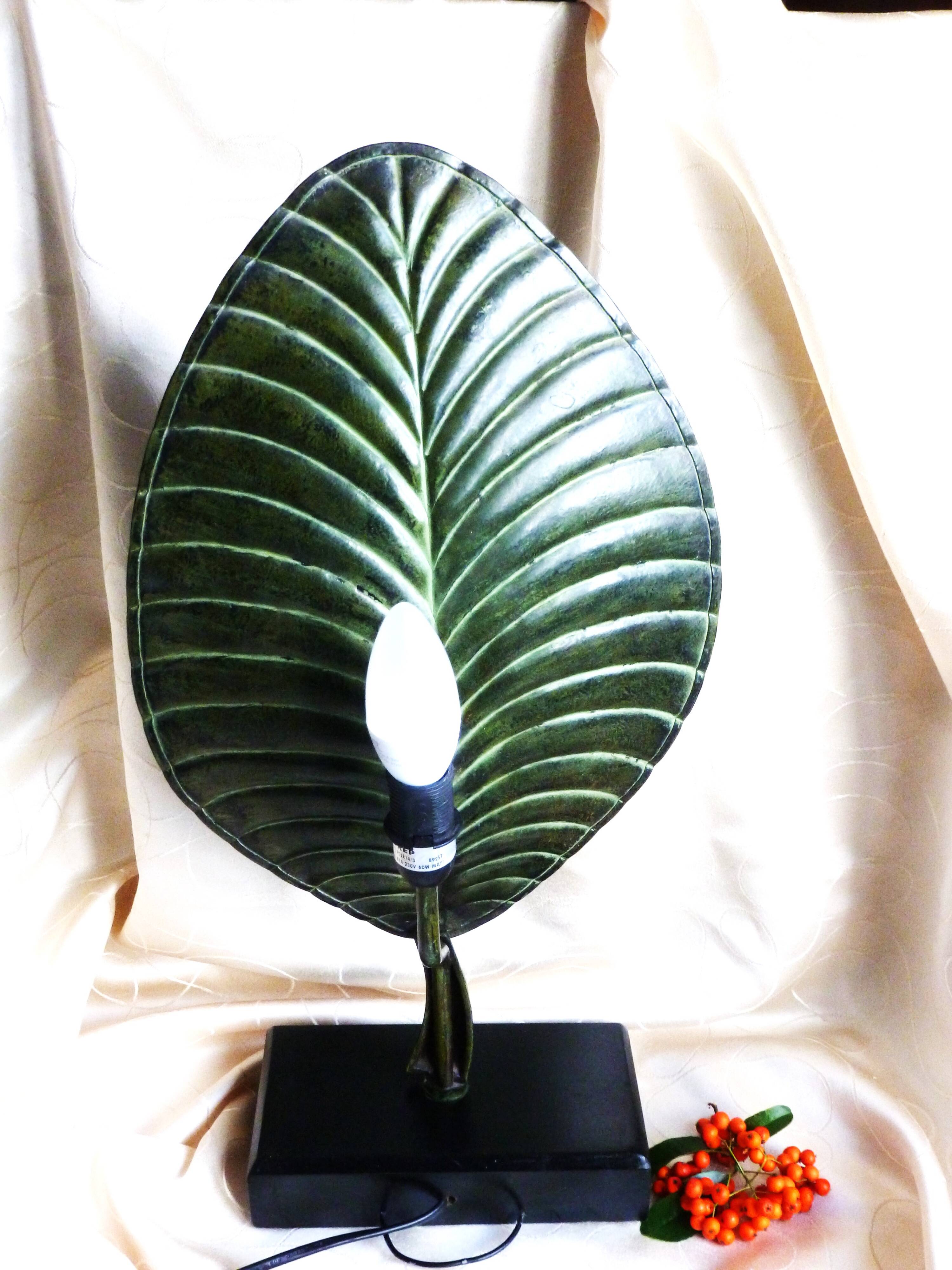 Leaf lamp, mood lamp, metal leaf lamp, vintage table lamp
