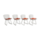 Set of 4 chrome side chairs by Harry Bertoia for Knoll