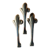 Vintage silver metal knife holders